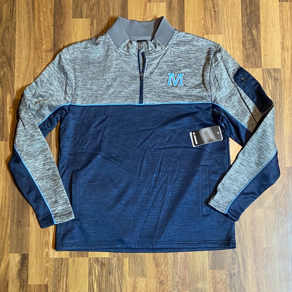 Michigan Wolvines Colosseum 1/4 Zip Poly Fleece Pullover Mens Large NWT!